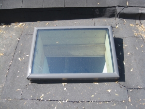 Velux fixed curb mount skylight (FCM) on flat roof